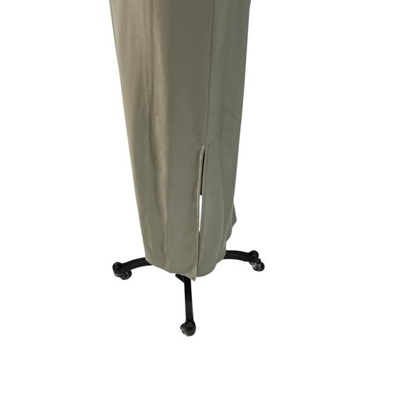 BHLDN Cali Satin Cowl-Neck Midi Slip Dress Moss Green Size US 4 - Picture 8 of 16